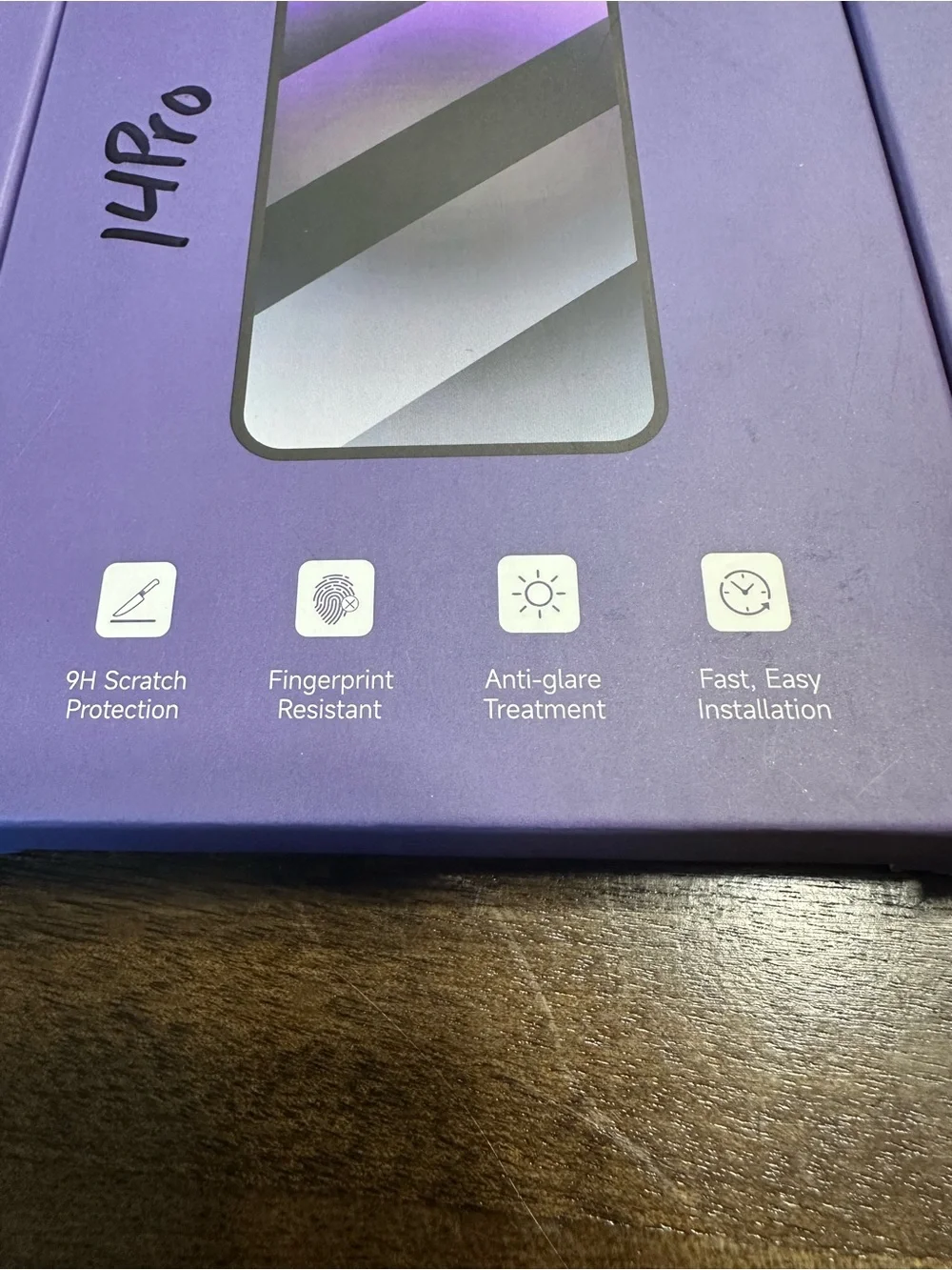 Tempered Glass Full Cover Screen Protector - Purple